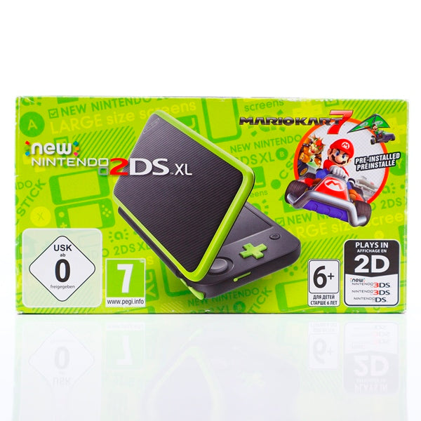 New Nintendo 2DS XL Lime Grønn Mario Kart 7 Edition - Retrospillkongen