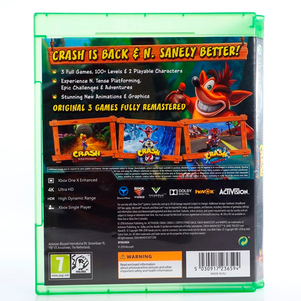 Crash Bandicoot N sane Trilogy - Xbox One spill - Retrospillkongen