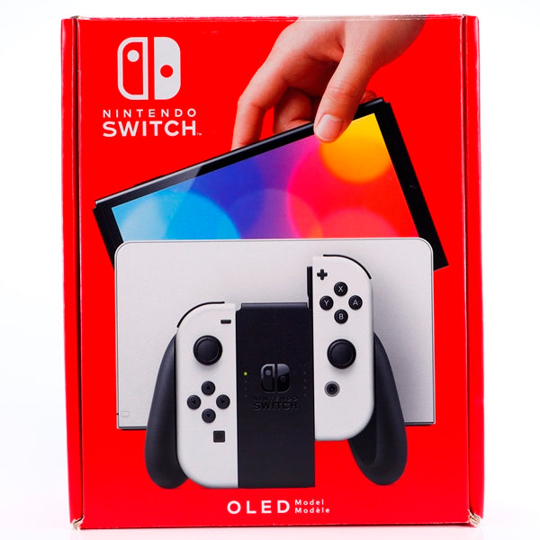 Nintendo Switch OLED spillkonsoll Hvit Komplett i Eske - Retrospillkongen