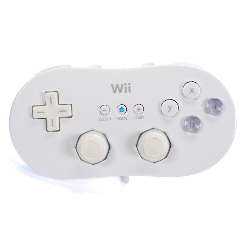 Original Hvit Wii Classic Kontroll - Wii Tilbehør - Retrospillkongen