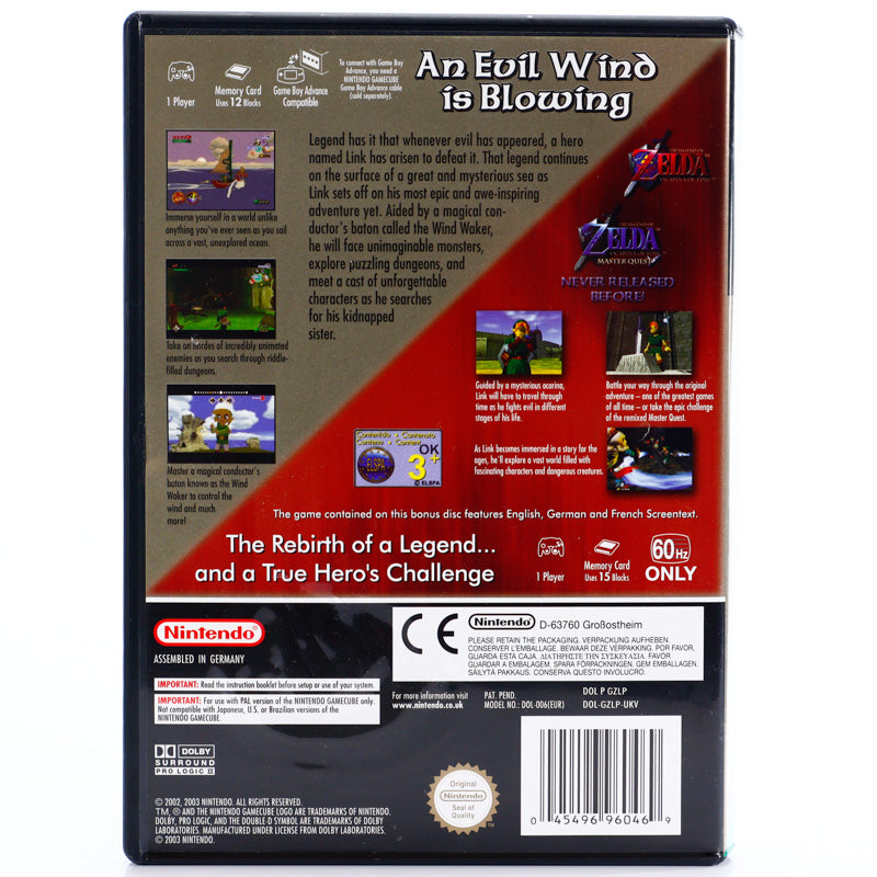 The Legend of Zelda the Wind Waker: Limited Edition! Including Two-Game Bonus Disc! - Gamecube spill - Retrospillkongen