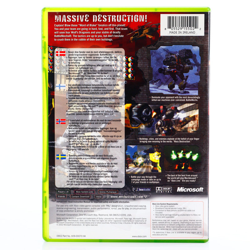 Mechassault - Microsoft Xbox spill - Retrospillkongen