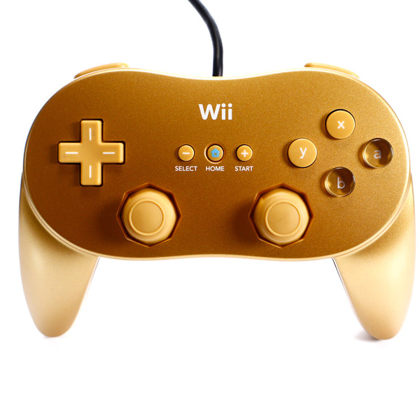 Goldeneye 007 Nintendo Wii Classic Pro Kontroller Gold - Retrospillkongen